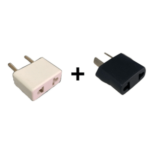 Adaptador Enchufe Americano Pata Recta Y Redonda x 10u