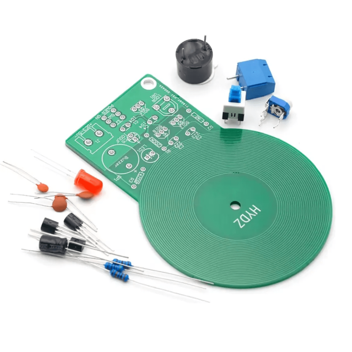 Kit Detector de Metales DIY 3V-5V – Proyecto Electrónico para Armar con Alarma LED y Buzzer - Imagen 4