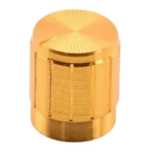 Perilla Potenciómetro 16 Mm  Metalica Dorado X 5u