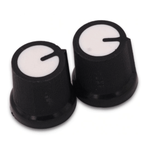 Perilla Potenciómetro 16 Mm Plastico Color Blanco Pack X 5