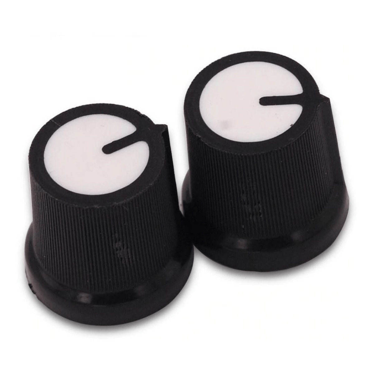 Perilla Potenciómetro 16 Mm Plastico Color Blanco Pack X 5