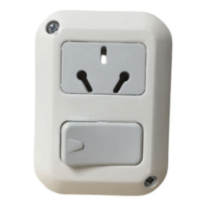 Interruptor Con Tomacorriente Exterior 1 Punto Y Toma 10amp