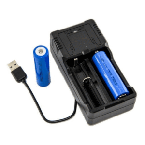 Cargador + 2 Pilas Litio 18650 3.7v 2500mah Usb Recargable