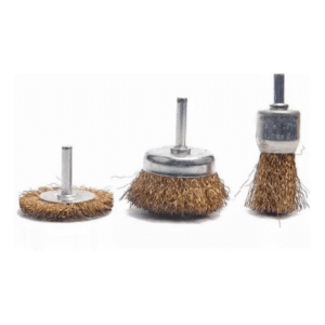 Kit Juego Cepillos Bronceados Metálicos Taladro