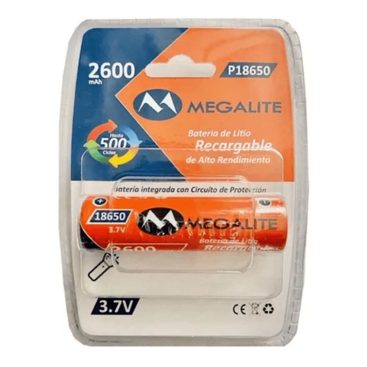 Pila Batería 18650 Recargable 3.7v 2600mah Linternas