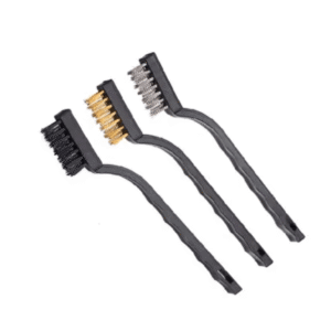 Cepillo Matricero Acero Bronceado Plastico P/ Limpieza X3pcs