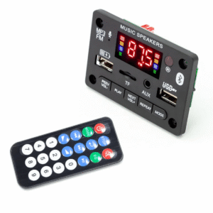 Decodificador de Audio Bluetooth con MP3/USB/FM y Control Remoto – 12 V 40W×2