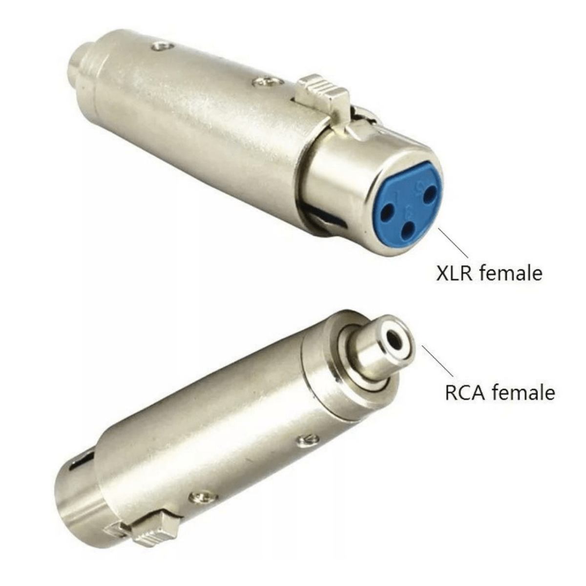 Adaptador Ficha Conector De Canon Hembra Xlr A Rca Hembra