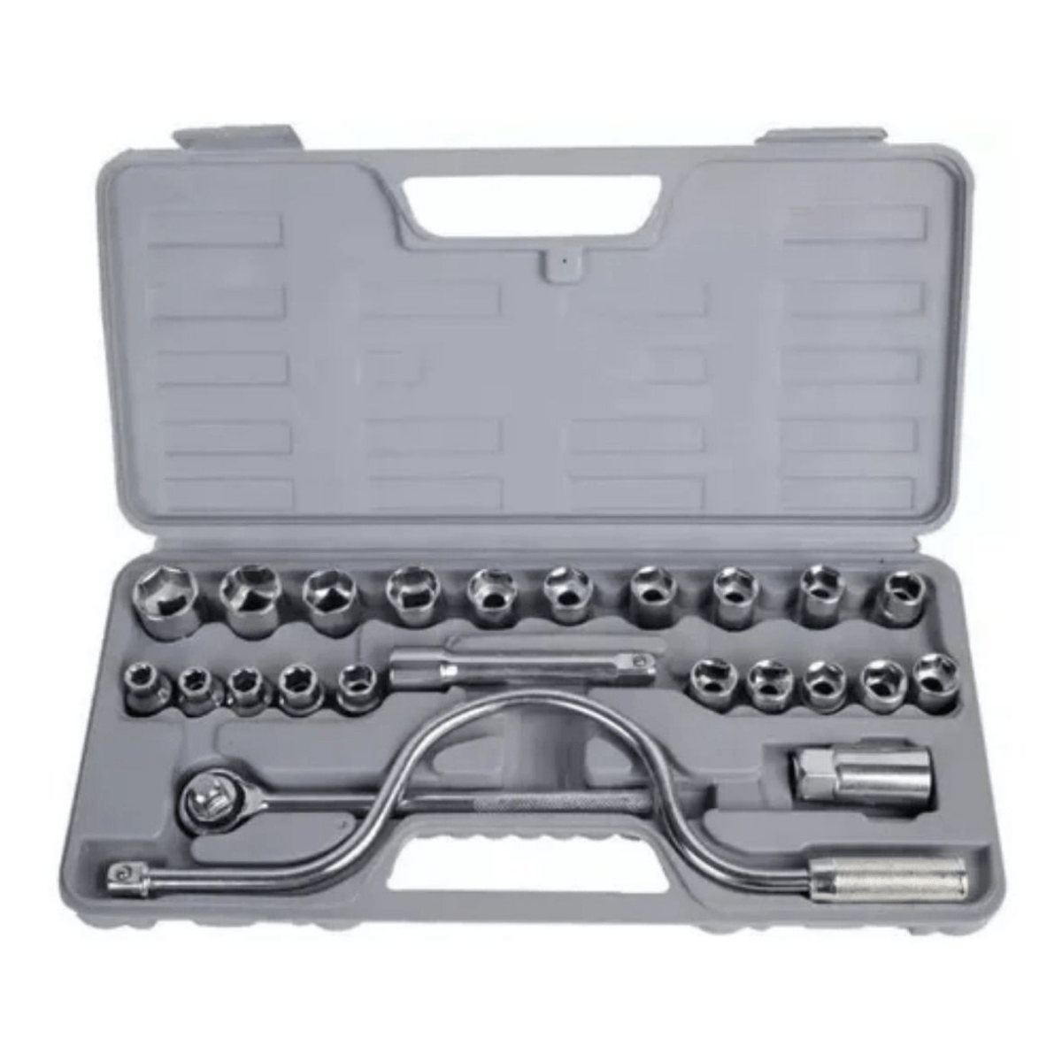 Caja De Herramientas Juego Llaves Tubo Kit 25 Piezas Estuche