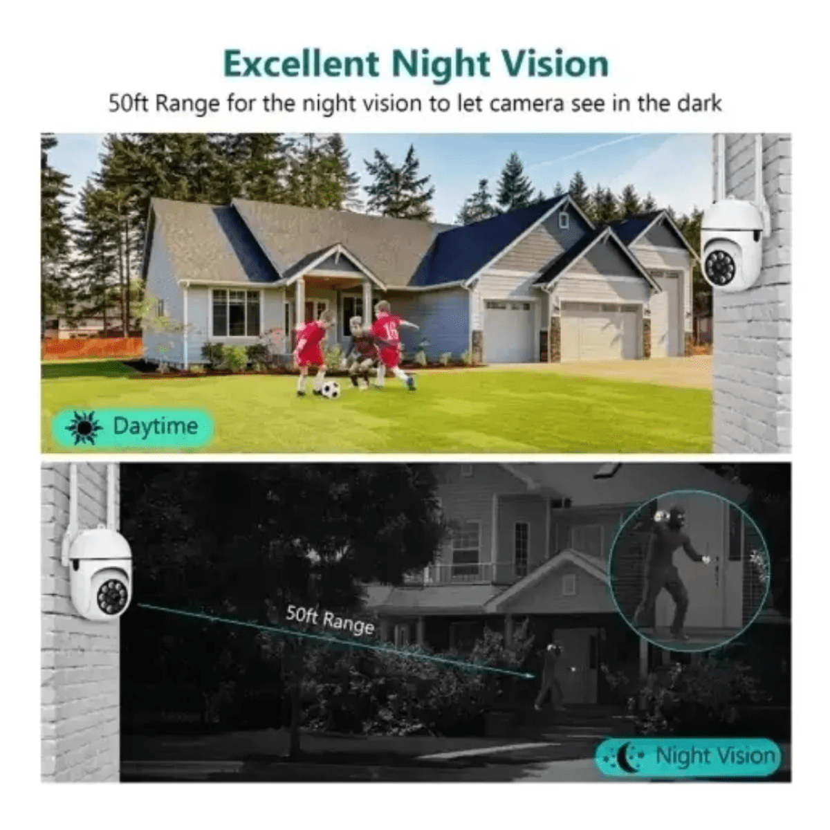 Cámara De Seguridad Domo Ptz Wifi 2mp Hd 360 Visión Nocturna - Imagen 3