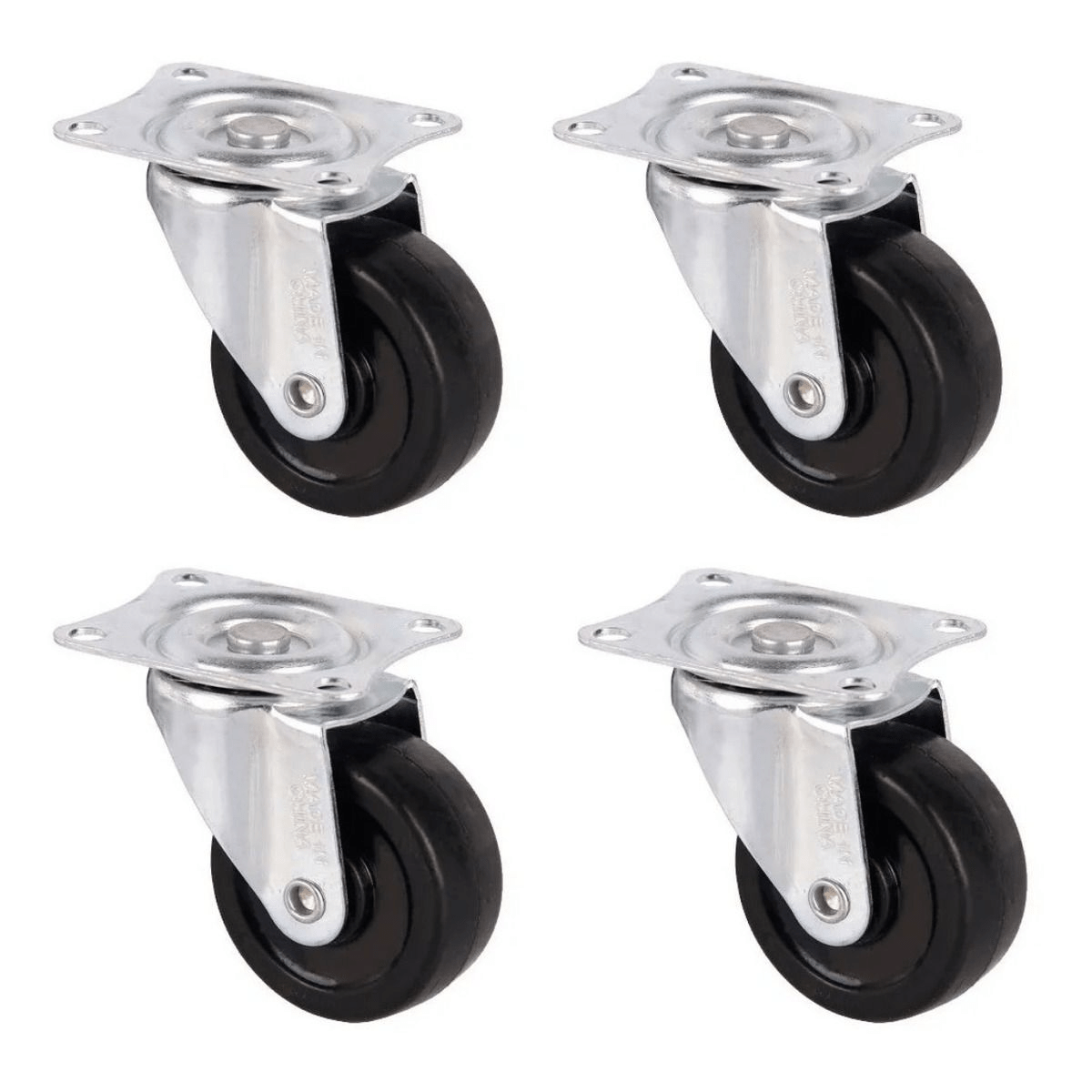Ruedas Giratorias 30mm Pvc Metal Rack Bafle Mueble X 4 Unid