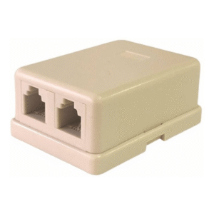 Toma Doble Superficie Roseta Rj11 Autoadhesiva x 5u