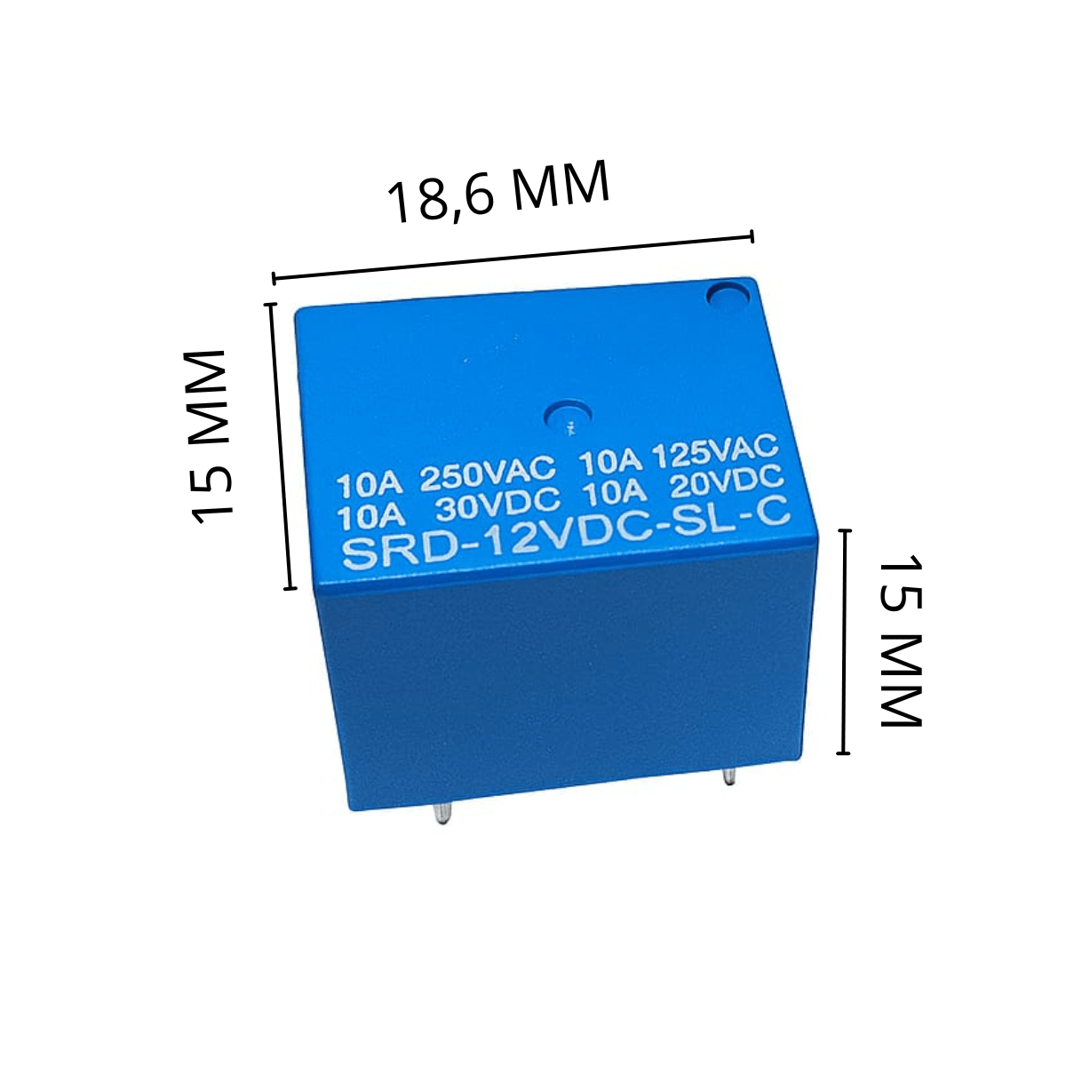 Rele Relay 12v Dc Simple Inversor 10a 220v Relee - Imagen 3