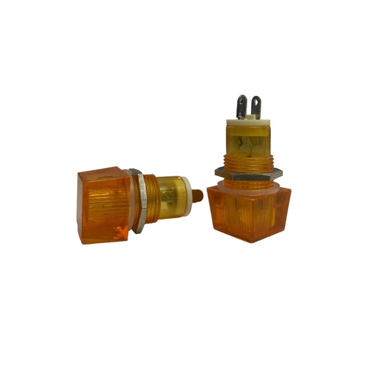 Ojo De Buey Cuadrado Grande Naranja 220v - Imagen 2