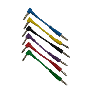 Cable Guitarra Pedal Efectos Pedalera Plug 6.5mm Acodado X 6