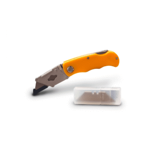 Cutter Plegable Con Repuesto Navaja Metálico Trapezoidal
