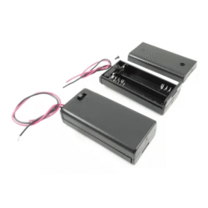 Portapila Porta Pilas 2 Pilas Aa Tapa Interruptor C/chicote x 5u