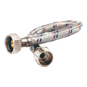 Set X2 Flexible Agua Mallado Metal 1/2 X 30cm Hembra Macho