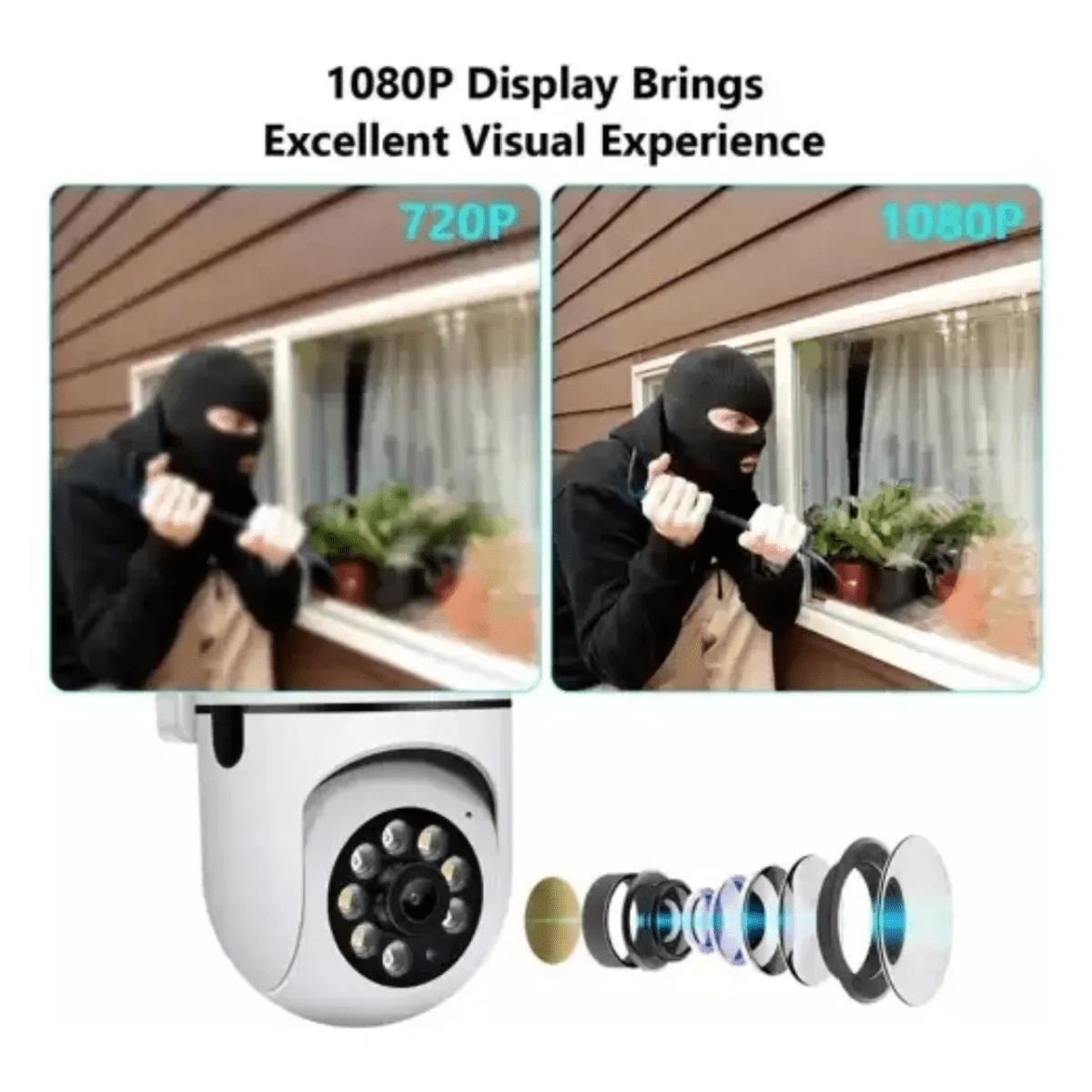 Cámara De Seguridad Domo Ptz Wifi 2mp Hd 360 Visión Nocturna - Imagen 5