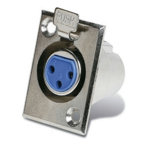 Conector Canon Hembra Chasis 3 Contactos Microfono