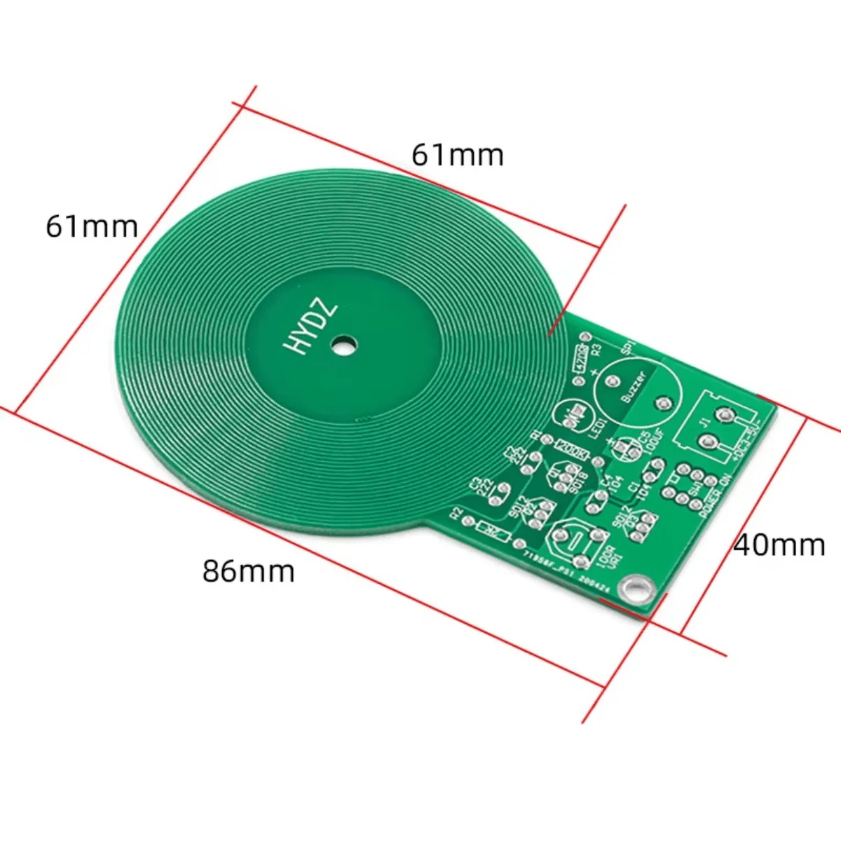 Kit Detector de Metales DIY 3V-5V – Proyecto Electrónico para Armar con Alarma LED y Buzzer - Imagen 3