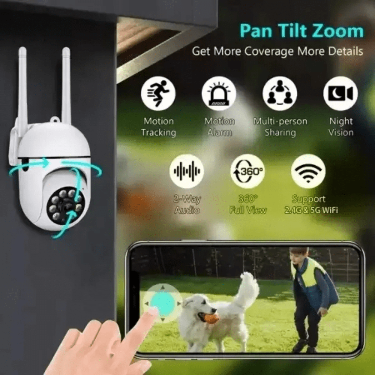 Cámara De Seguridad Domo Ptz Wifi 2mp Hd 360 Visión Nocturna - Imagen 4