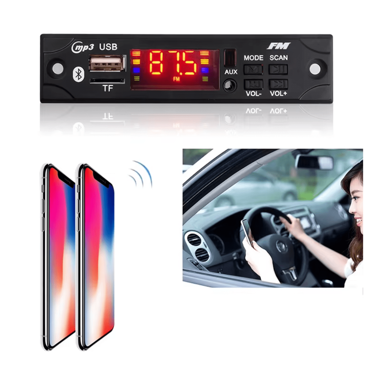 Módulo Mp3 Usb/sd/fm/aux C/ Bluetooth Con Control Remoto - Imagen 7