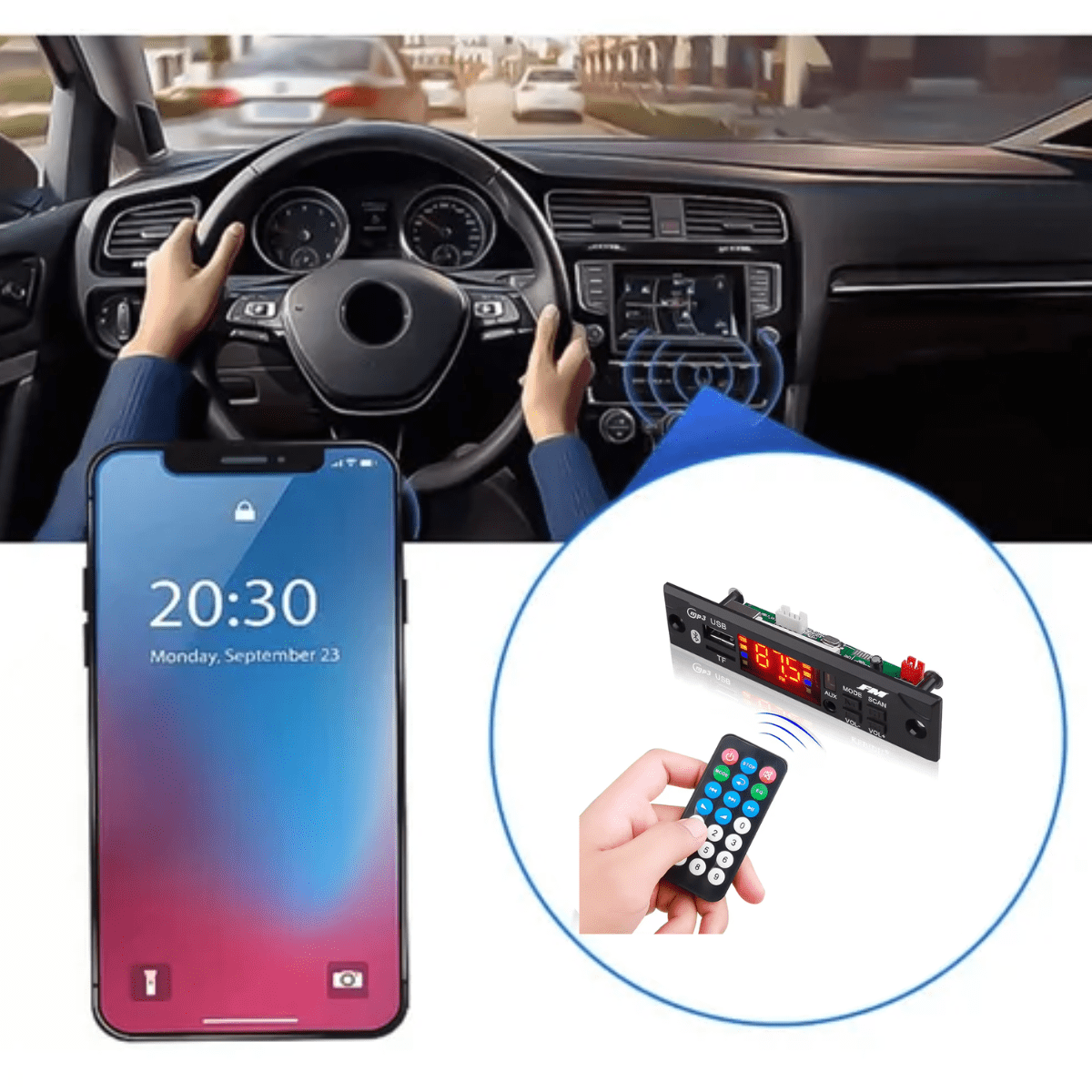 Módulo Mp3 Usb/sd/fm/aux C/ Bluetooth Con Control Remoto - Imagen 4