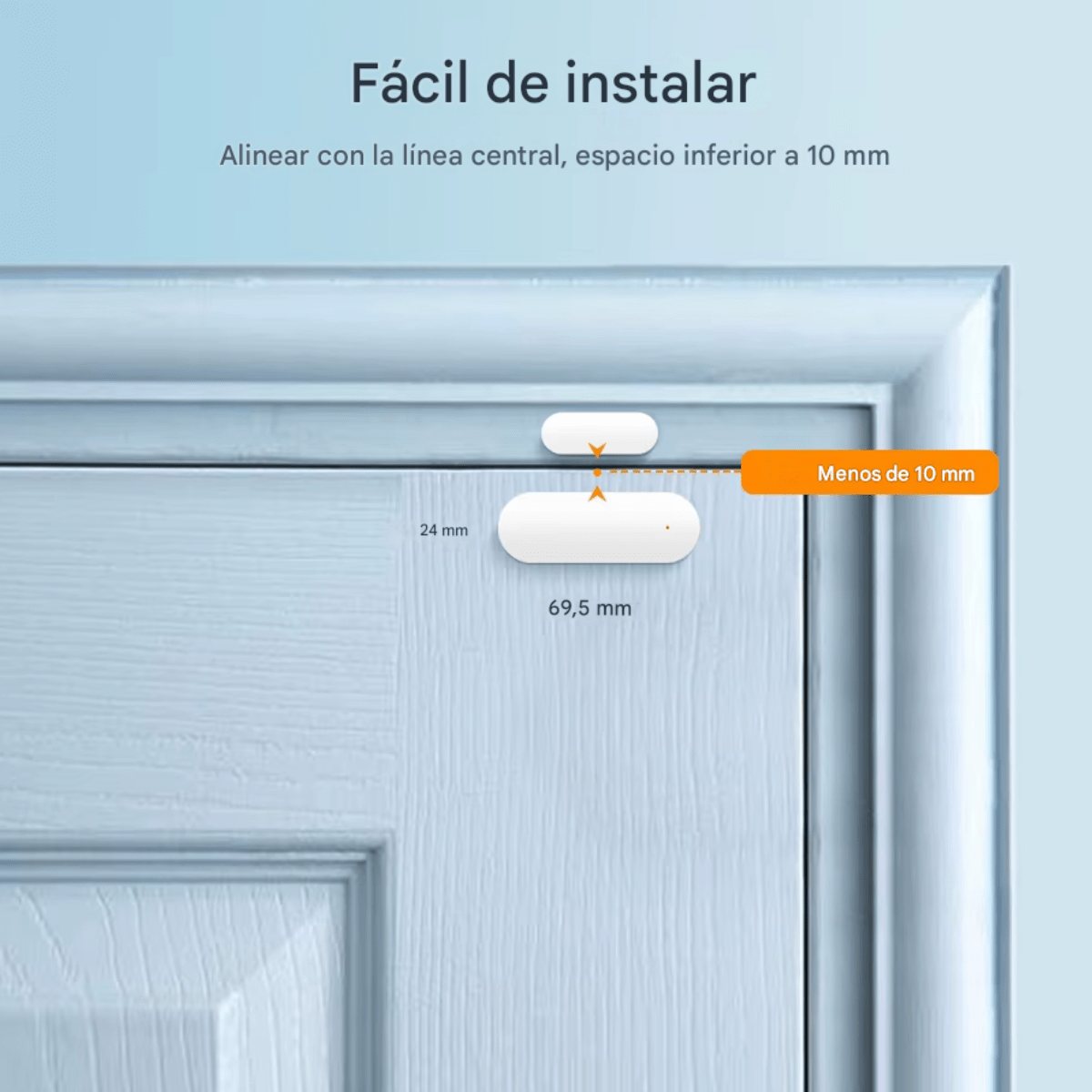 Sensor Inteligente Wifi Puerta Ventana Alexa Google Tuya Blanco - Imagen 3
