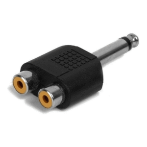 Adaptador Plug 6.5 Mono A 2 Rca Hembra Conector Jack x 10u