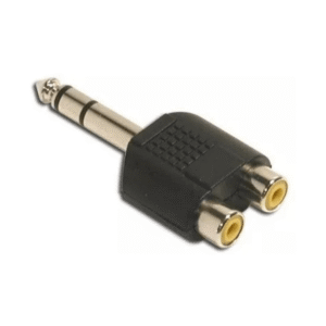 Adaptador Plug 6.5 Estereo A 2 Rca Hembra Conector Stereo x 10u