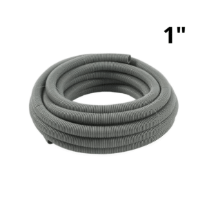 Caño Corrugado Flexible Gris 1" Pulgada Rollo Por 25 Metros