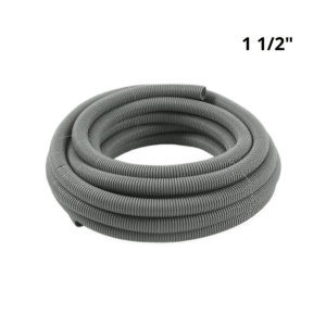 Caño Corrugado Flexible Gris 1 1/2" Pulgadas Rollo Por 25 Metros