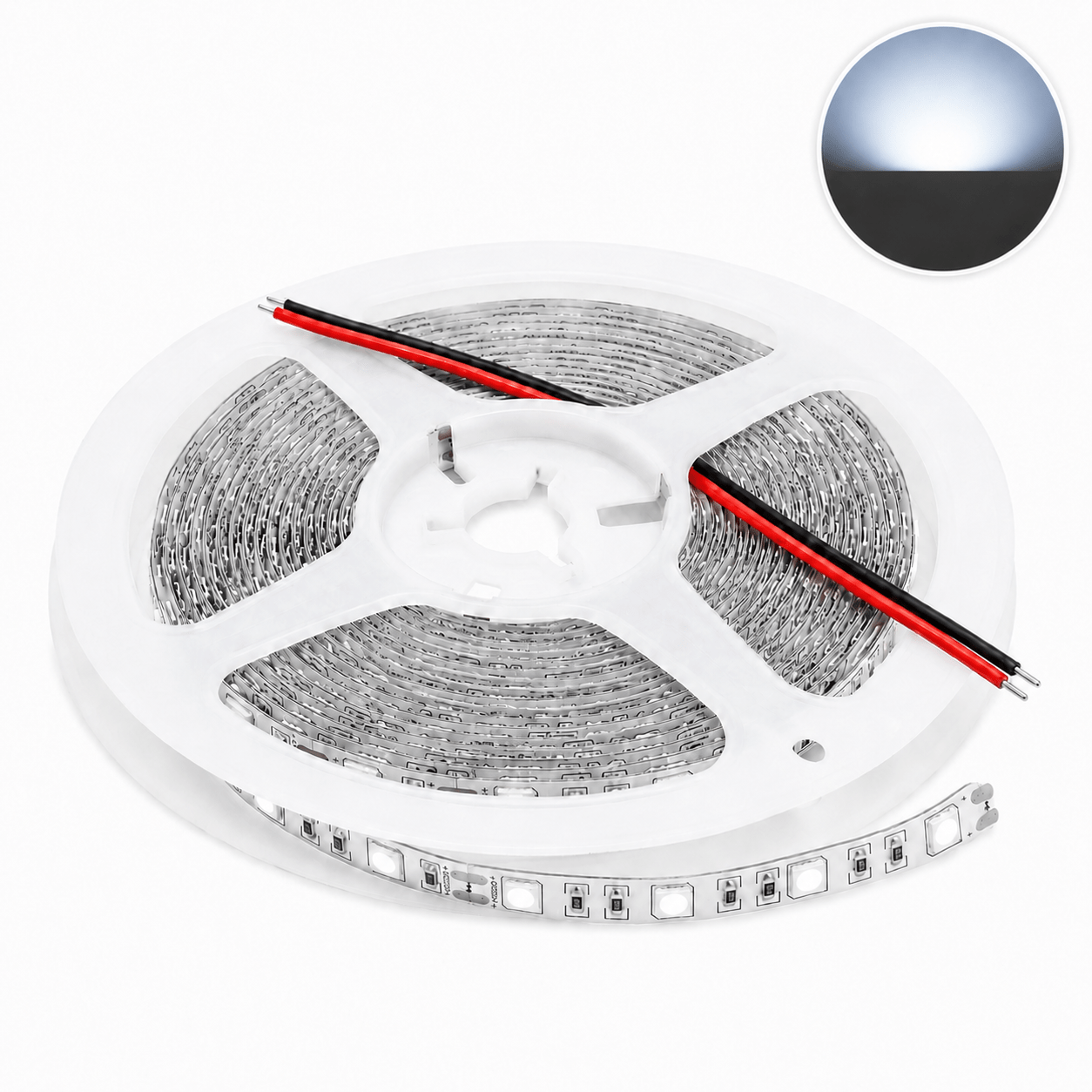 Tira Led 2835 60 Leds 12v Blanco Frío Interior 5mts