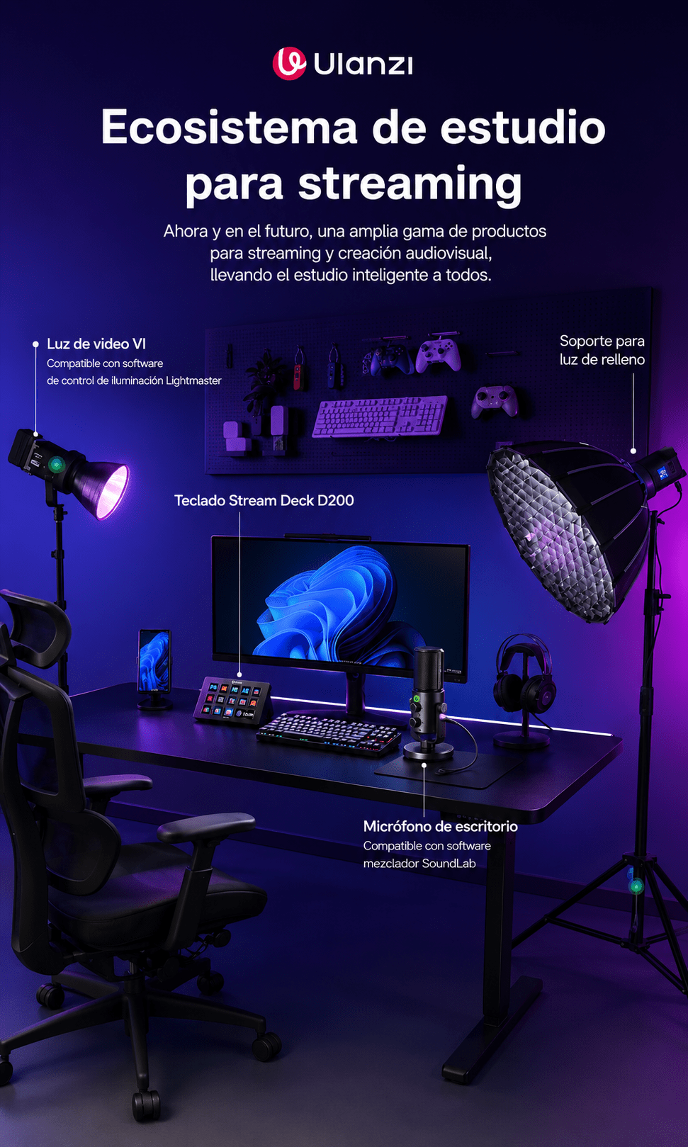 StreamDeck D200H 14 botones programable consola contenido visual - Imagen 6