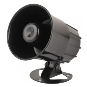 Sirena Electronica 20w 12v Interior Exterior Con Soporte