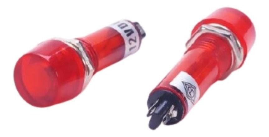 Ojo De Buey Redondo Mini 7.5mm Rojo 220v