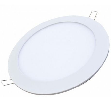 Plafon Led 18w De Embutir Techo Panel Redondo Blanco Frio