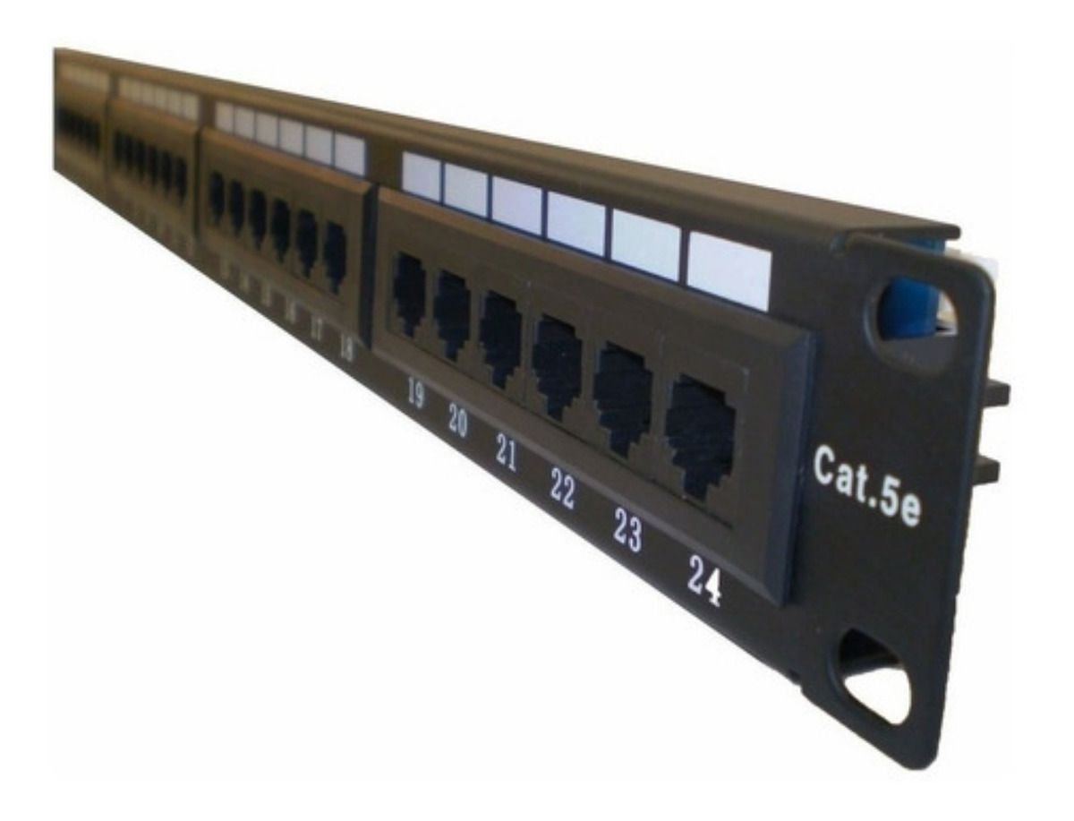 Patchera Patch Panel Rj45 Utp Cat5e 24 Puertos Bocas Pachera