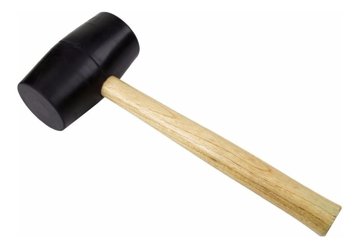Martillo Maza De Goma 300grs Mango Madera