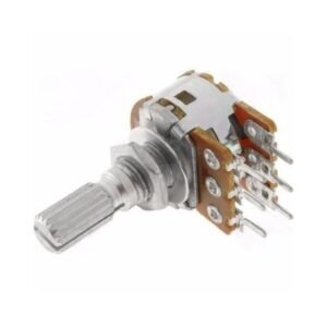 Potenciometro Doble 1 K 3+3 Pines 6 Pines Estereo Lineal 15mm x 5u