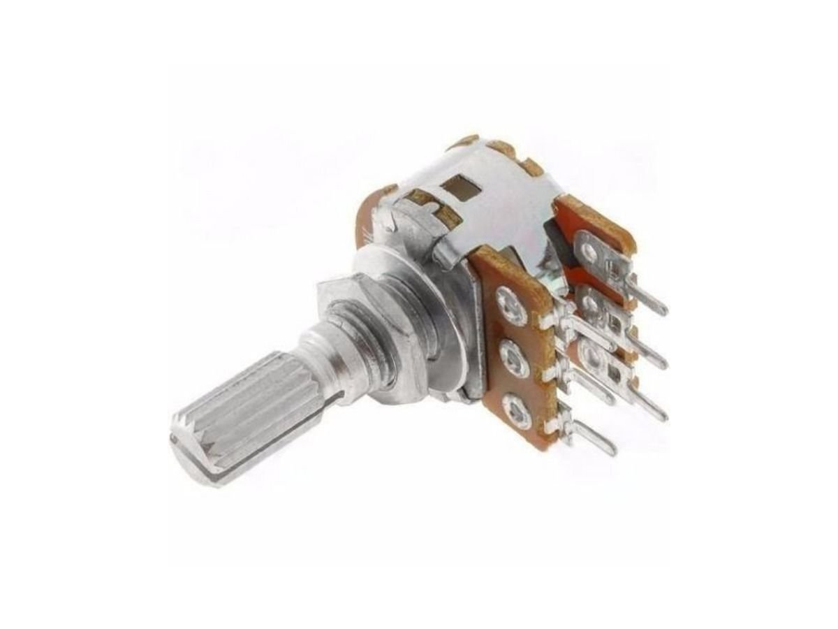 Potenciometro Doble 1 K 3+3 Pines 6 Pines Estereo Lineal 15mm x 5u