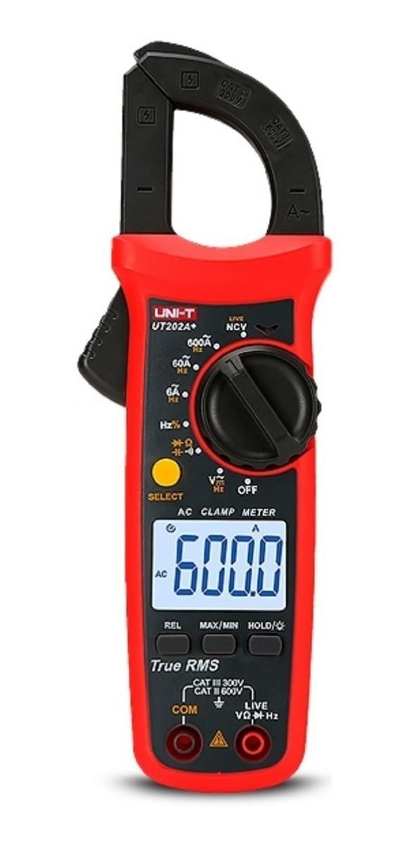 Pinza Amperométrica Digital Uni-t Ut202a+ 600a C/ Estuche