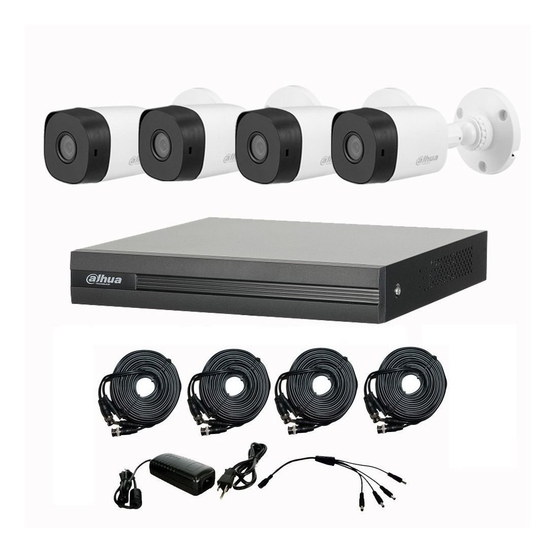 Kit Seguridad Cctv Dahua Dvr 4 + 4 Camaras Bullet Int / Ext