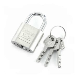Candado Acero 30mm 3 Llaves Aro Corto Seguridad Antirrobo