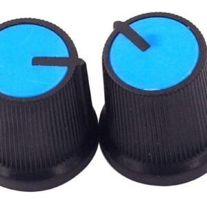 Perilla Potenciómetro 16 Mm Plastico Color Azul Pack X 5