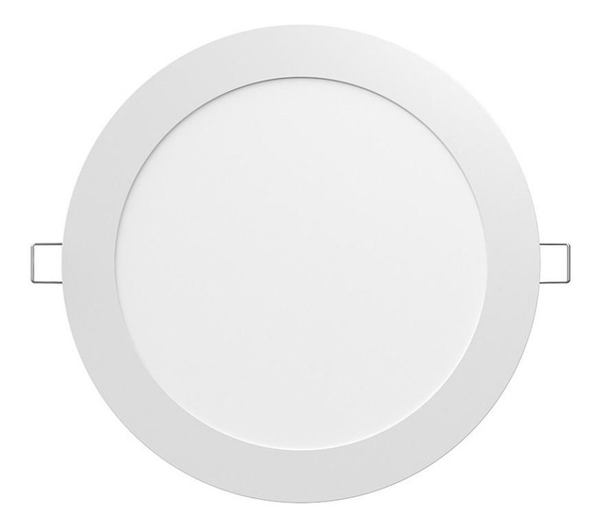 Plafon Led 24w De Embutir Techo Panel Redondo Blanco Frio