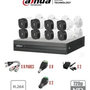 Kit Cctv Seguridad Dahua Full Hd Dvr 8 +  8 Camaras Bullet