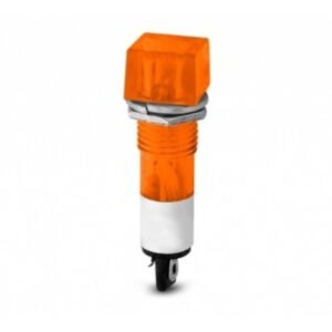 Ojo De Buey Cuadrado Mediano Naranja 220v