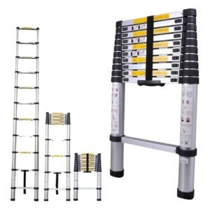 Escalera Aluminio Telescópica Extensible 11 Escalones 3.2 Mt